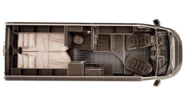 Ram Promaster Intérieur GL Double Wireframe